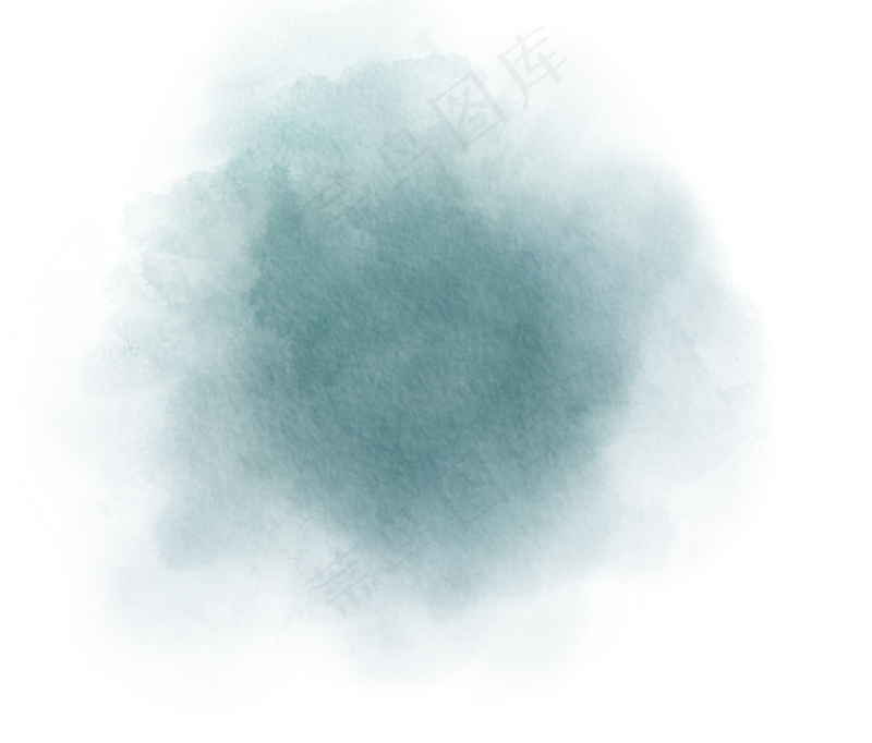 中国新年传统水墨晕染彩色免扣图片素材23