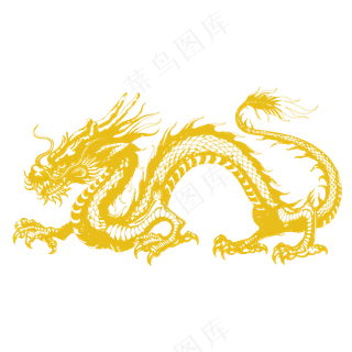 中国风金色龙元素古风水墨龙png免抠透明素材装饰图片PS素材