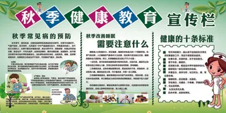 健康教育宣传栏秋季展板