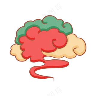 国潮敦煌云纹祥云插画免扣素材 (59)