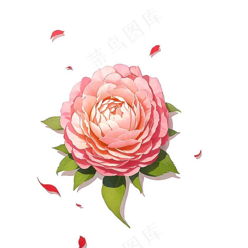 粉色花朵桃花玫瑰免抠素材16