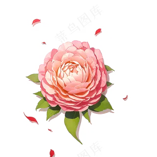 粉色花朵桃花玫瑰免抠素材16