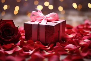 礼物惊喜新年圣诞节日礼物摄影图 