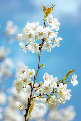 春日樱花花朵摄影图