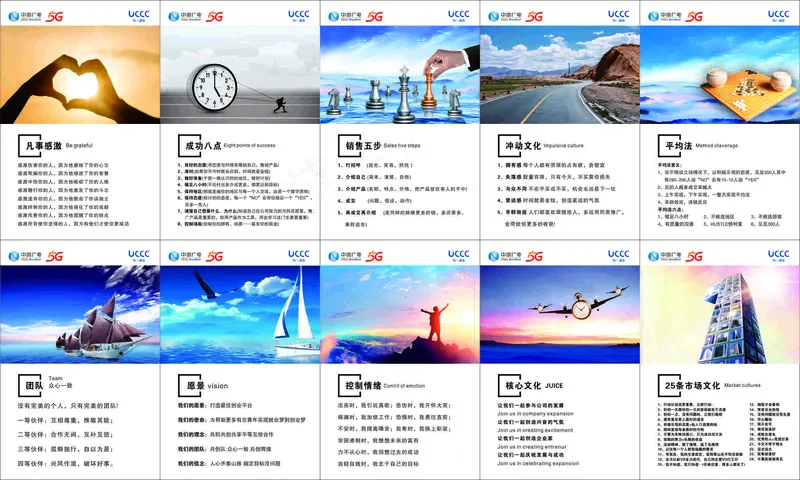 中国广电励志文化展板cdr矢量模版下载