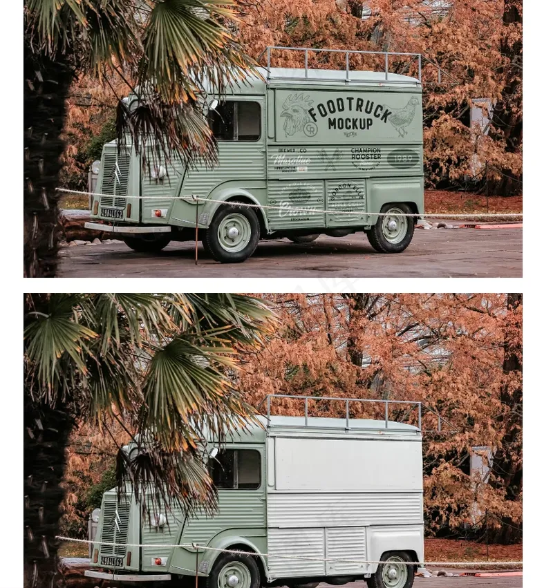 美式货车、卡车样机psd模版下载