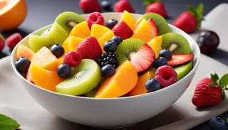 Ai产生的碗里的混合水果