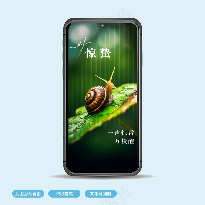 惊蛰宣传海报psd模版下载