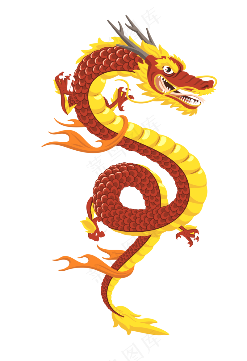 中国风金色龙元素古风水墨龙png免抠透明素材装饰图片PS素材