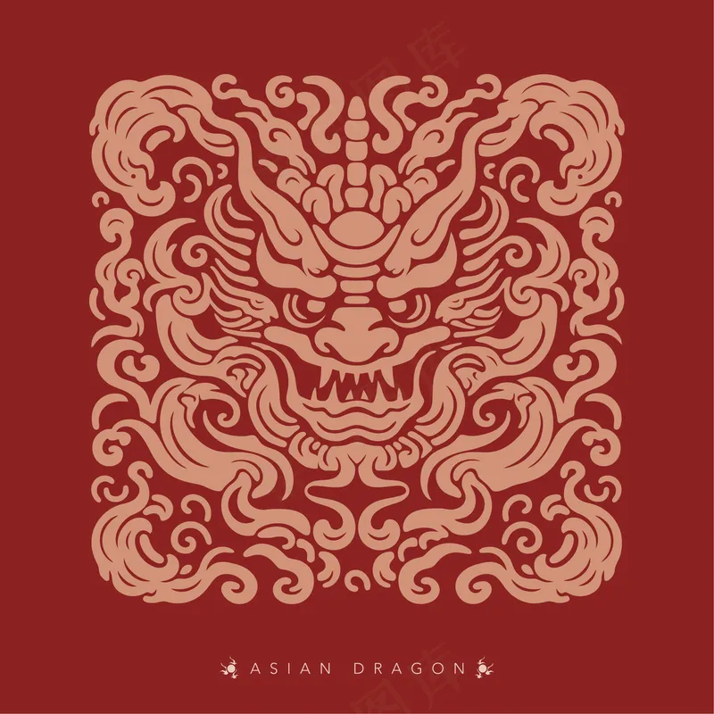 龙纹矢量图ai矢量模版下载