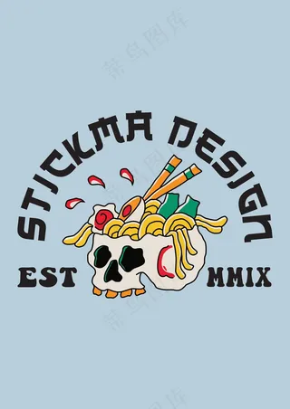 骷髅头泡面 拉面乌冬面