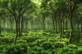 山林森林绿色大自然风景摄影图