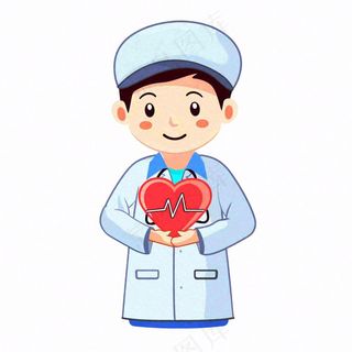 医生手捧着红色爱心医疗人物卡通插画免抠
