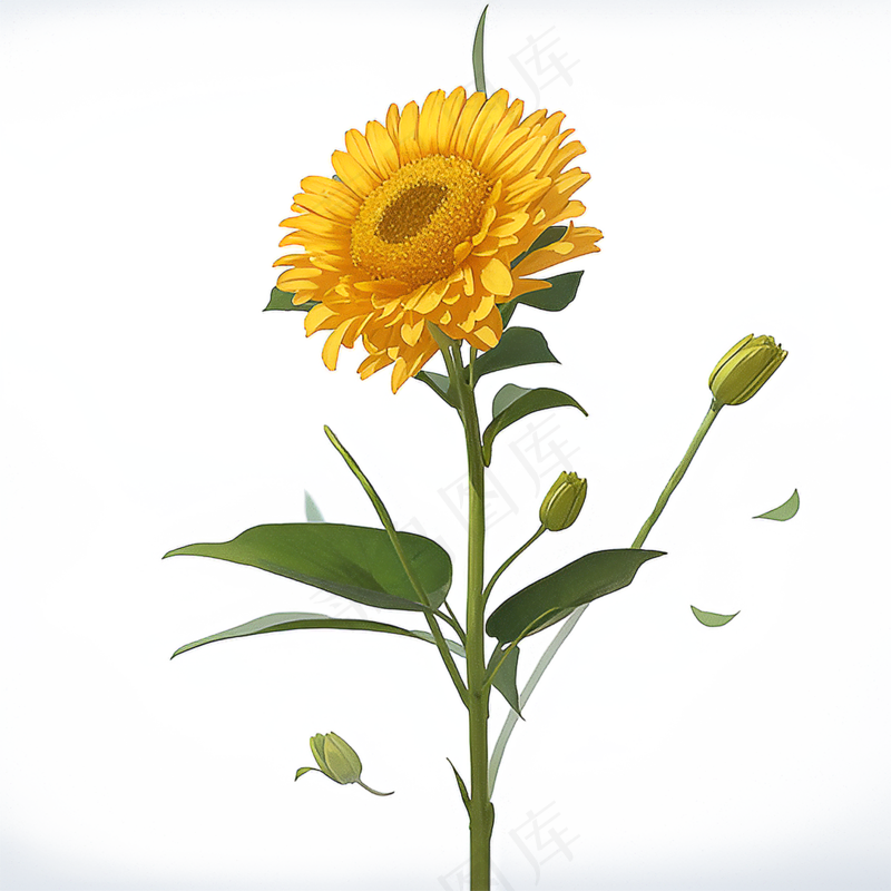 黄色向日葵免抠素材28