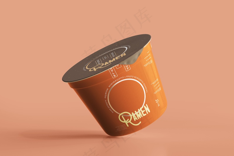 桶装泡面酸辣粉即食品包装系列效果图psd模版下载