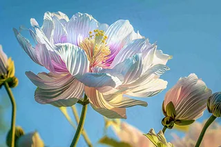 芙蓉花鲜花摄影图