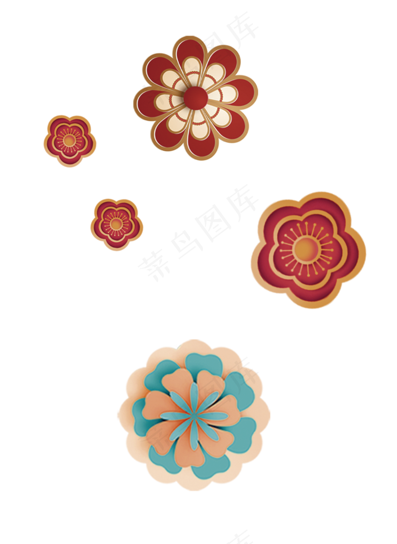 免扣花朵素材png