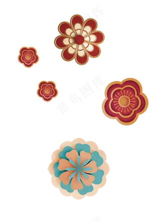 免扣花朵素材png