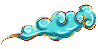 国潮敦煌云纹祥云插画免扣素材 (2)