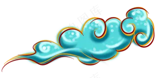 国潮敦煌云纹祥云插画免扣素材 (2)