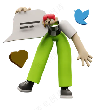 2.5d4人物立体免扣元素