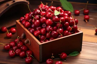 红樱桃车厘子水果新鲜摄影图