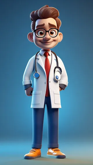 3D卡通人物男性医生2