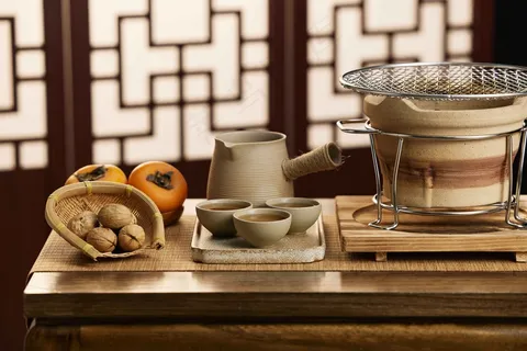 围炉煮茶复古中式背景