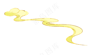 手绘线描卡通祥云国潮风古典中国风插画3