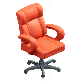 免抠卡通红色电竞椅