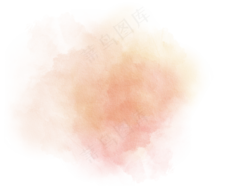 中国新年传统水墨晕染彩色免扣图片素材53