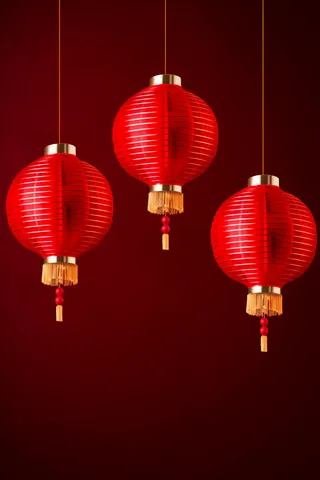 中国红灯笼喜庆节日摄影图