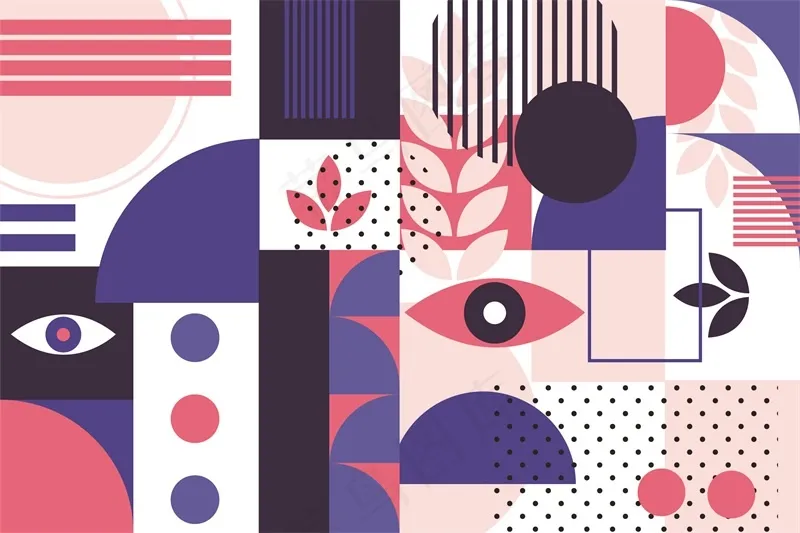 平面设计背景运动风配色AI模板 (7)eps,ai矢量模版下载