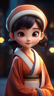 传统服饰汉服可爱小女孩3