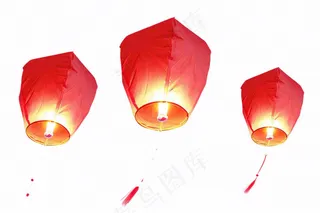 孔明灯祈福放灯中国习俗免抠