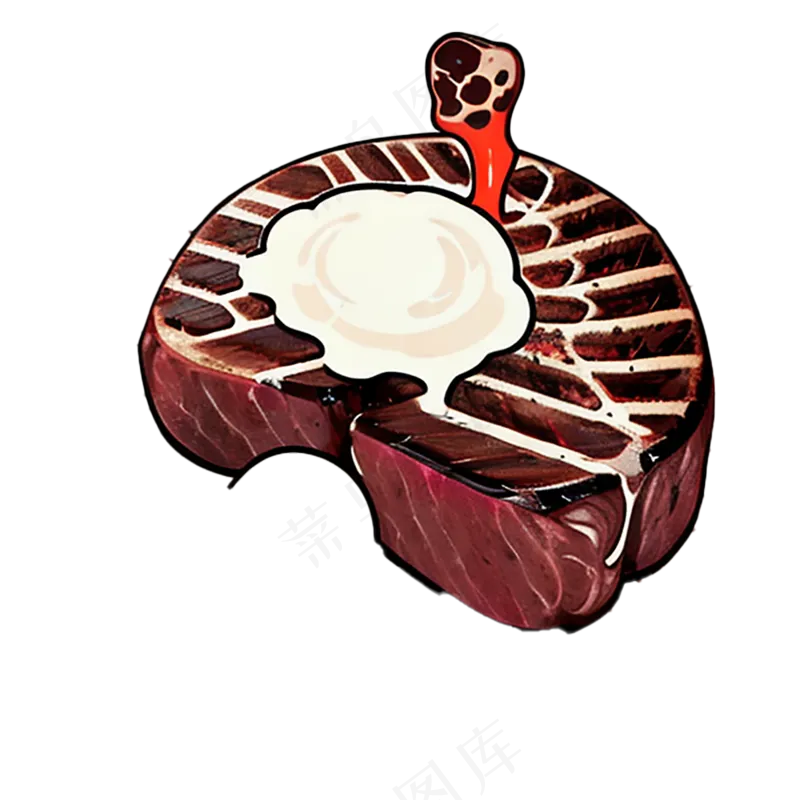 牛排烤肉西餐插画食物