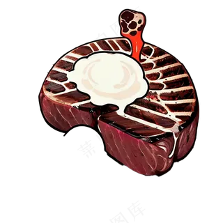 牛排烤肉西餐插画食物