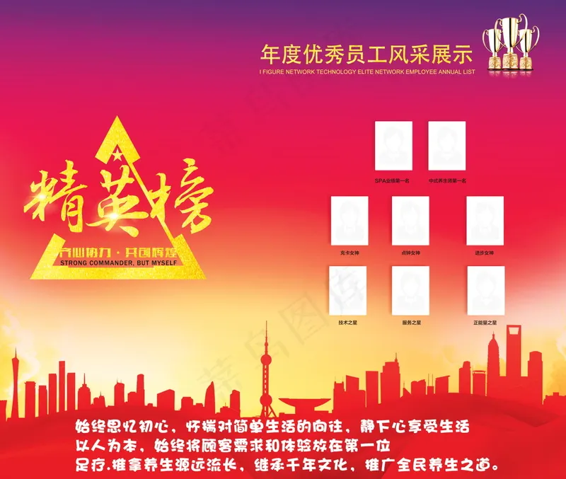 精英榜业绩榜展板海报psd模版下载