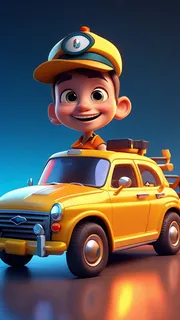 3D卡通人物交警男士3