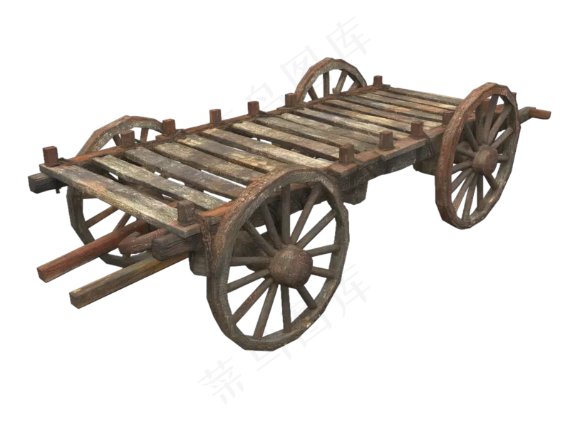 老旧木推车板车