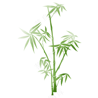 中国风水墨竹子图片古风竹叶竹林水彩手绘插画PNG免扣设计