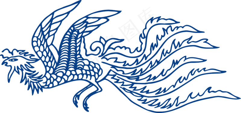 古代青花瓷图案花纹中国风图案祥云纹理传统图腾PNG免扣素材