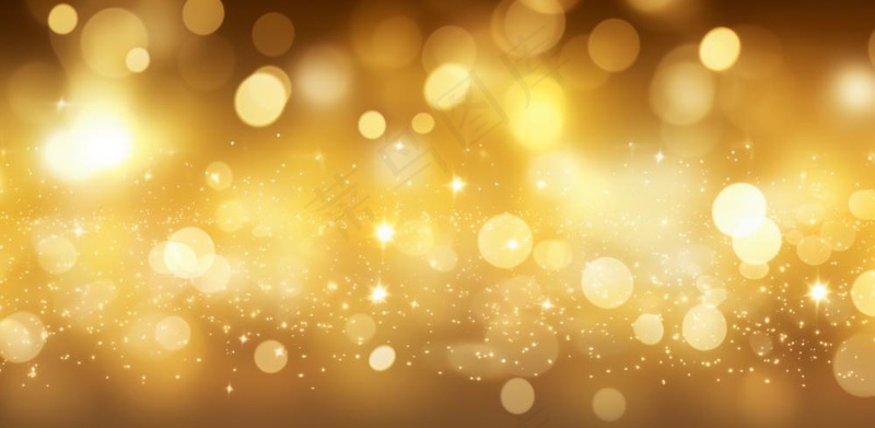 金色闪光颗粒光晕灯光大气耀眼摄影背景图