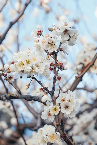 春日樱花花朵摄影图