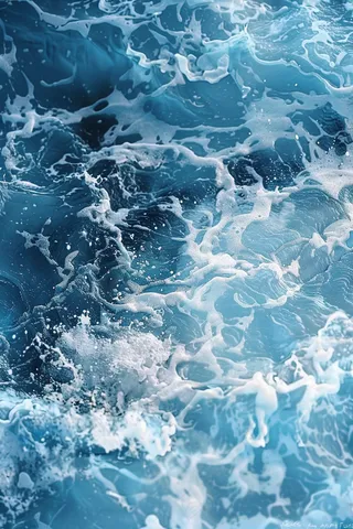 深蓝色的海洋海水摄影图