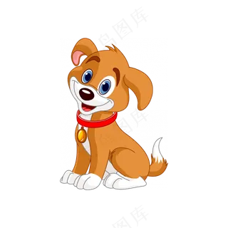 免抠卡通小狗素材
