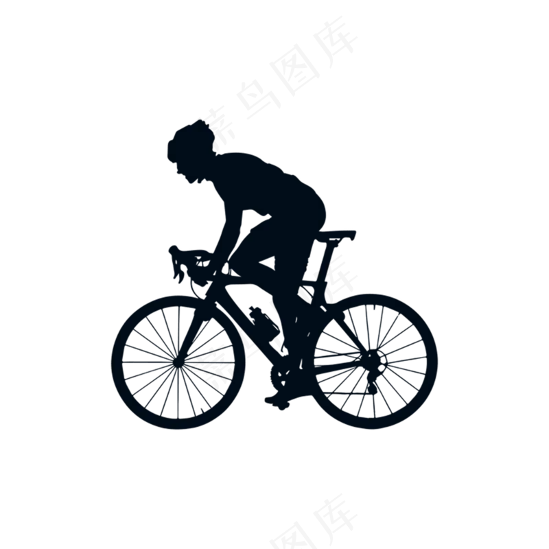 免抠一个骑车的卡通图标