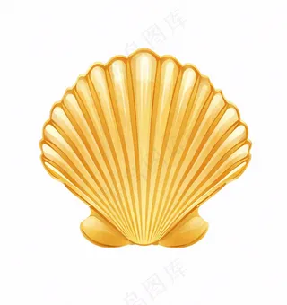 贝壳海洋卡通插画免抠