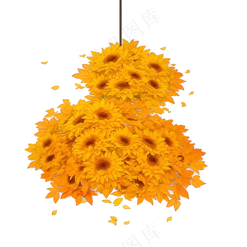 金色向日葵花丛素材7