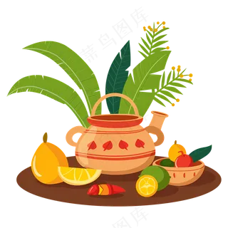 免扣泰国水果茶壶